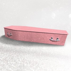 Sparkling Glitter Wooden Coffin – Nightclub Pink