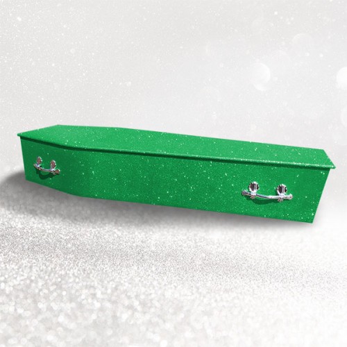 Sparkling Glitter Wooden Coffin – Dream Green 