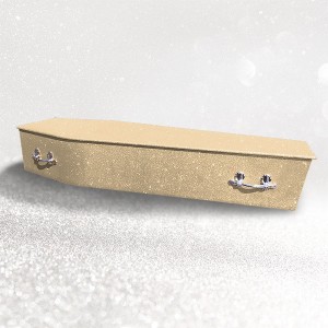Sparkling Glitter Wooden Coffin –  Serenity Champagne **LIMITED OFFER - FREE Personalisation & Photo's**