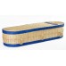 Your Colour - Wicker / Willow Imperial (Oval) Coffins – Creamy White with Paris Blue Bands
