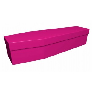 Premium Cardboard Coffin – CERISE PINK