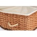 English Wicker / Willow Eco Elite Imperial Traditional Coffin – Creamy White & Natural