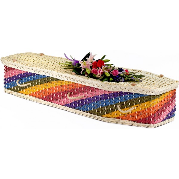 English Spring Meadow Wicker / Willow (Traditional) Coffin – Creamy ...