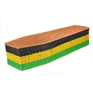 Your Colour – Wicker / Willow Imperial Coffin – WORLD FLAGS – JAMAICA – Choose your own flag design