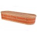 English Wicker / Willow Imperial Oval Coffin – Natural Buff & Saville Orange