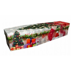 Don't Stop Believing (Christmas) - Abstract & Creative Design Picture Coffin