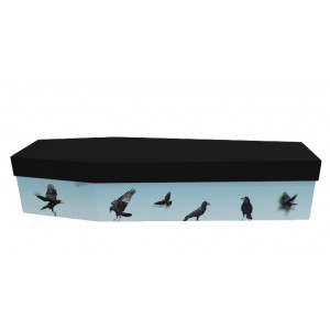 The Rook (Corvus frugilegus) on Blue – British Birds – Wildlife Trust - Animal & Pet Design Picture Coffin