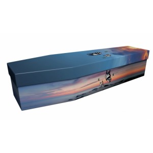 Butterflies By The Sea - Animal & Pet Design Picture Coffin