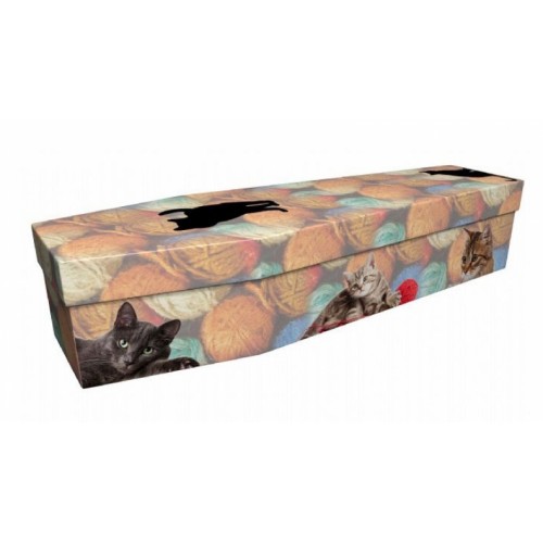 Cats with Yarn – Animal & Pet Design Picture Coffin
