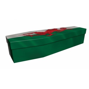 WELSH (Wales, Red Dragon Cymru) - Flag Design Picture Coffin