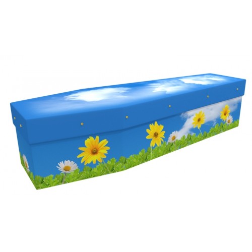 Friendship Daisies - Floral Design Picture Coffin