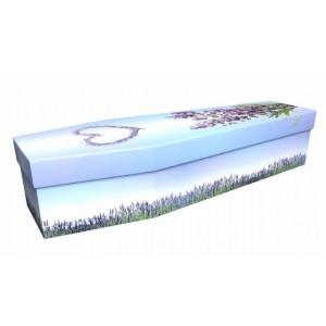 Lavender Love Heart – Floral Design Picture Coffin