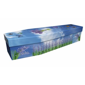 Butterfly & Bluebell - Floral Design Picture Coffin