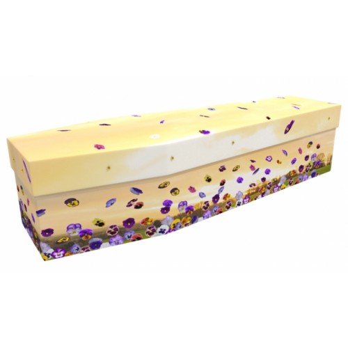 Perfect Pansies - Floral Design Picture Coffin