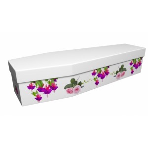Essence of Nature (Fuchsia & Roses) - Floral Design Picture Coffin