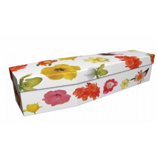 Spring Flowers in Bloom - Floral Design Picture Coffin