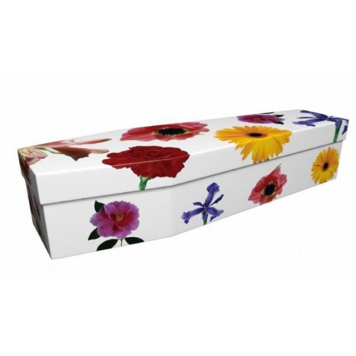 Summertime - Floral Design Picture Coffin