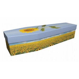 Summertime Sunflowers - Floral Design Picture Coffin