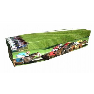 Horse Racing – Sports & Hobbies Design Picture Coffin