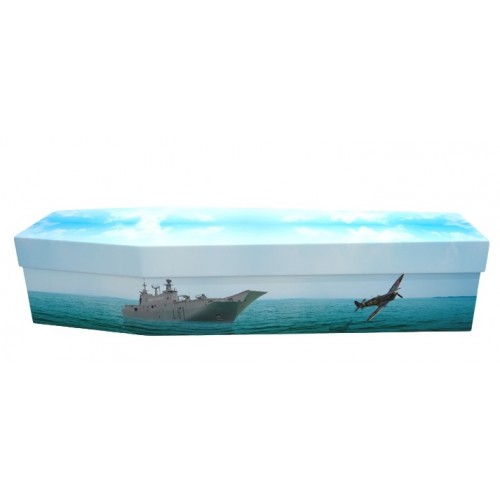 RAF & NAVY (Forever Side by Side) – Military & Patriotic Design Picture Coffin