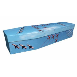 FAMOUS FORMATION (Red Arrows) – Military & Patriotic Design Picture Coffin