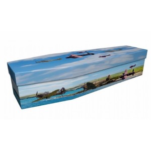 REACH FOR THE SKIES (RAF WWll) – Military & Patriotic Design Picture Coffin