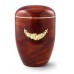 Biodegradable Rosewood Effect (Garland Design) Cremation Ashes Urn