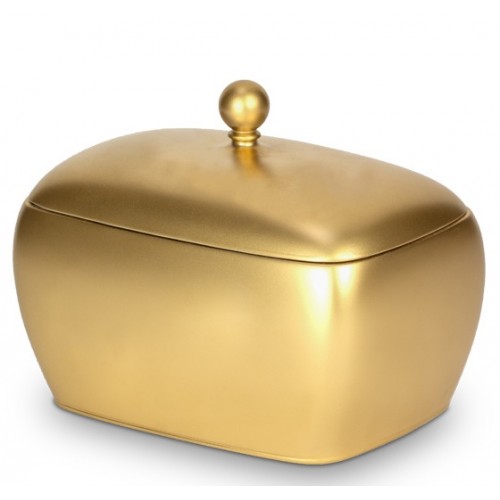 Biodegradable Adult Size Cremation Ashes Urn - Noble Antique Gold Royal Burial Chest