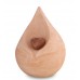 Biodegradable Cremation Ashes Funeral Urn with Ceramic Heart Keepsake - Teardrop Design