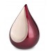 Endlessly Treasured Metal Brass Teardrop Urn - Bordeaux Red with Silver colour - Special Tribute