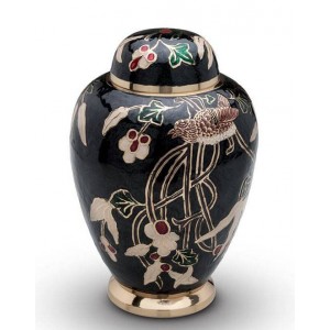 Brass Urn (Brass with Dark Grey, Red and Green Detail) **Limited Availability**
