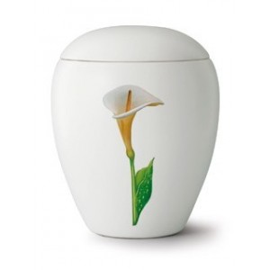 Floral Calla Lily Cremation Ashes Urn
