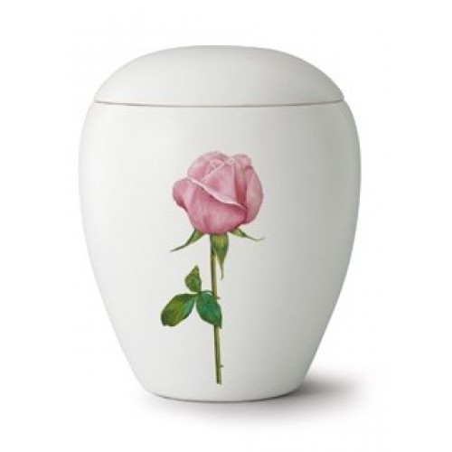 Floral Rose Ceramic Cremation Ashes Urn