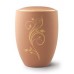 Seville Ceramic Cremation Ashes Urn – Sand with Antique Gold Floral Design & Lid