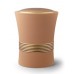 Luxian Ceramic Cremation Ashes Urn – Sand with Antique Gold Stripes & Lid