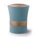 Luxian Ceramic Cremation Ashes Urn – Turquoise with Antique Gold Stripes & Lid