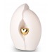 Small Ceramic Urn (Purity White with Gold Heart Motif)