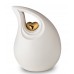 Ceramic Urn - Teardrop (Purity White with Gold Heart Motif)