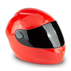 Ceramic Cremation Ashes Urn – Adult Biker Motorcycle Motorbike Helmet (Red) – Fitting Tribute