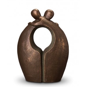  The Farewell Urn - Perfect Companion (Designed for 2 sets of ashes) Bronze Hand Crafted Ceramic Art