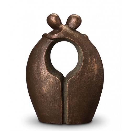 The Farewell Urn - Perfect Companion (Designed for 2 sets of ashes) Bronze Hand Crafted Ceramic Art