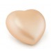 Ceramic Heart Shape Small Cremation Ashes Urn – CHERISHED APRICOT - Capacity 1.5 Litres