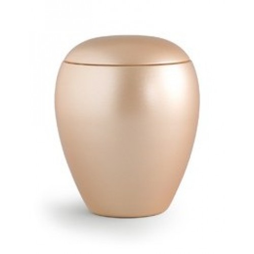 CHERISHED APRICOT - Small Ceramic Cremation Ashes Funeral Urn / Casket - Capacity 1.5 Litres