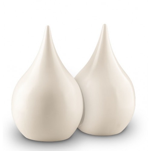 Ceramic Clay Cremation Ashes Urn - Teardrop - Forever Together - Companion (for 2 Adult People).