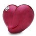 Pearlescent Red Love Heart (Metal) Cremation Ashes Adult Urn with inlaid Bohemian Swarovski Crystal Motif