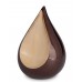 Endlessly Treasured Metal Brass Teardrop Urn - Dark Brown with Gold colour - Forever Special