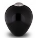 Amore Cremation Ashes Urn - Premium Metal - Onyx and Silver - Glossy Finish