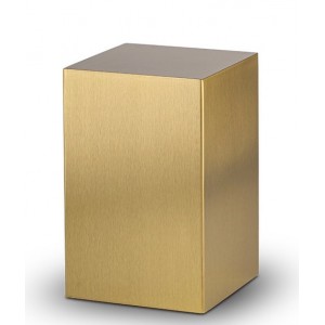 Scandinavian Design Stainless Steel Cremation Ashes Urn - The Beaumont (Gold)