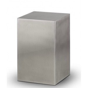 Scandinavian Design Stainless Steel Cremation Ashes Urn - The Beaumont (Steel)