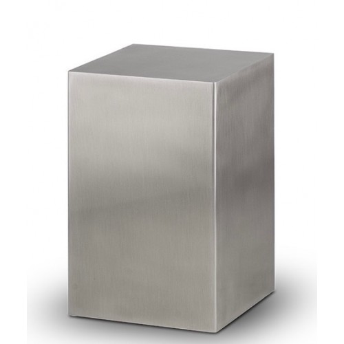 Scandinavian Design Stainless Steel Cremation Ashes Urn - The Beaumont (Steel)